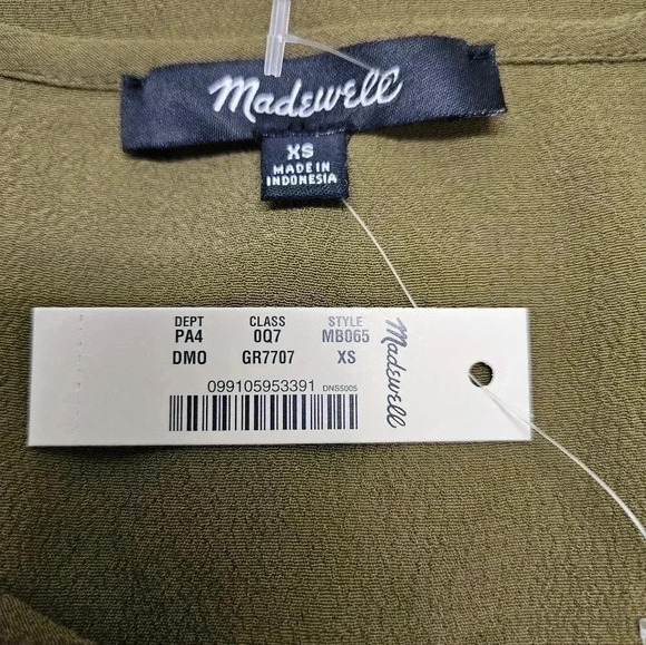 Madewell Shirred Easy Dress in Desert Moss Green - Picture 13 of 13